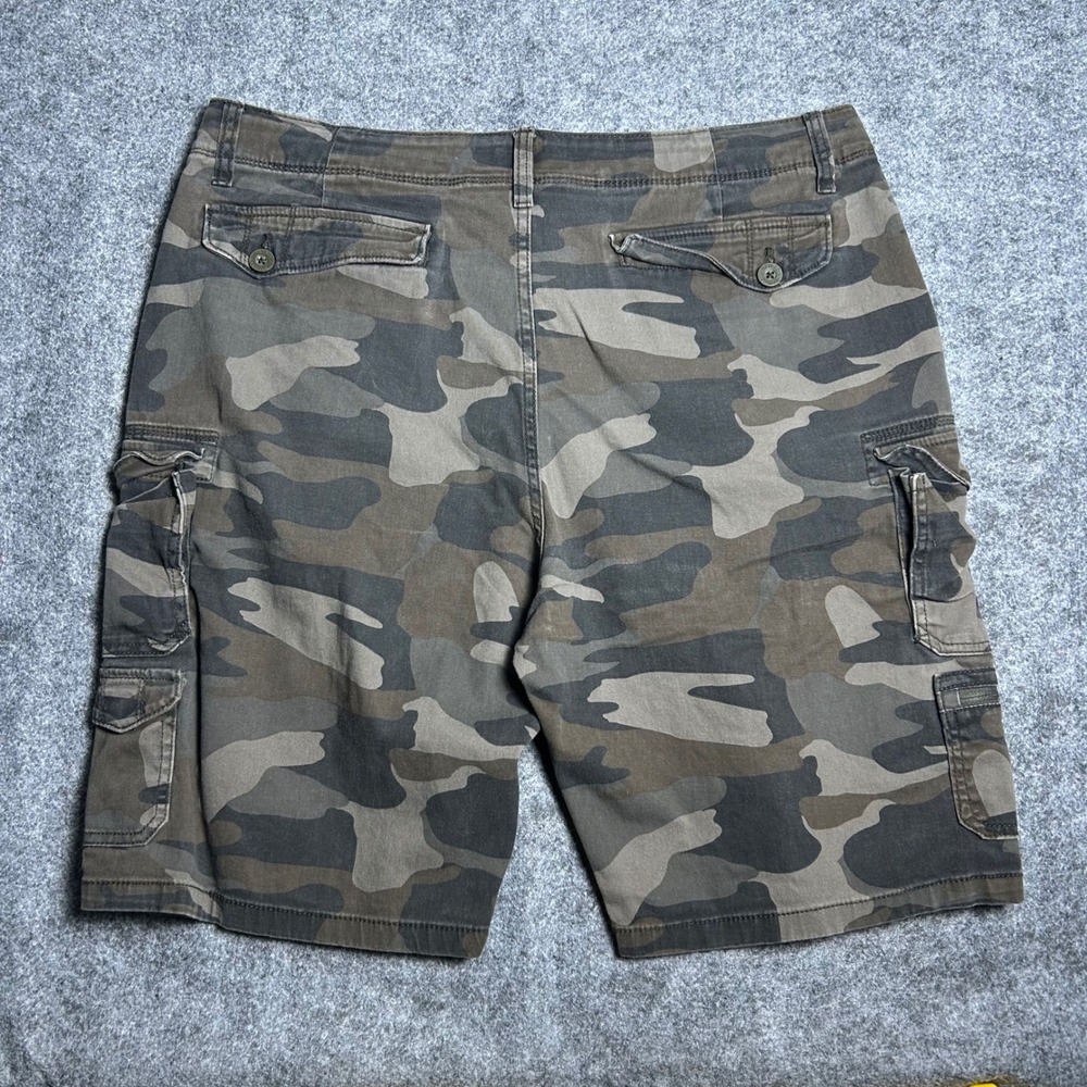 Iron Co Camo Cargo Shorts Mens Size 38 Skater Baggy Y2K 90s Vintage Style - Picture 6 of 8